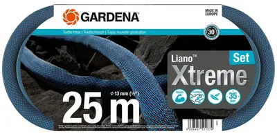 Produktbild von Gartenschlauch Textilschlauch Wasserschlauch - 25 m - 1/2 Zoll - Berstdruck 35 bar - Mit PVC-Innenschlauch - Für Garten und Außenbereich