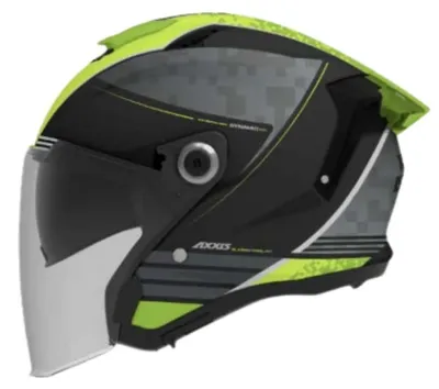 Zdjęcie produktu dla Kask motocyklowy, certyfikat ECE, lekka konstrukcja, żółty/matowa szarość, rozmiar L