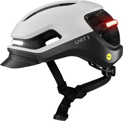 Produktbild von Unit 1 - AURA ORCA - MIPS Fahrradhelm mit Smart-Funktionen - schwarz/weiß - Gr. L
