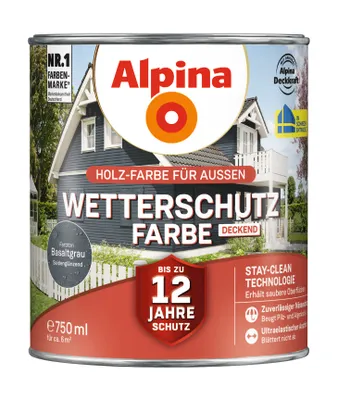Produktbild von Alpina Wetterschutzfarbe 0,75 L basaltgrau