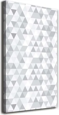 Produktbild von Tulup Leinwandbild® - 70x140cm - Wandkunst - Drucke auf Leinwand - Leinwanddruck - Wohnzimmer Wanddekoration XXL - Wohnung Deko Kunstdrucke - Sonstige - Grau - Graue Dreiecke