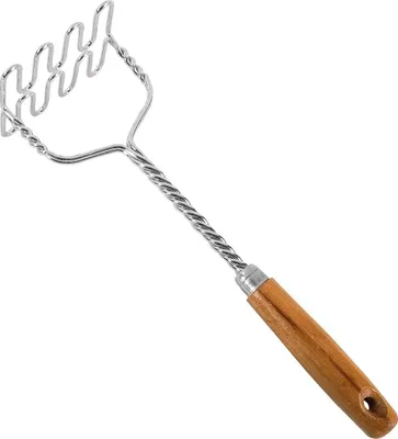 Produktbild von Metaltex 195100010 Kartoffelstampfer verchr.32cm, silber/natur