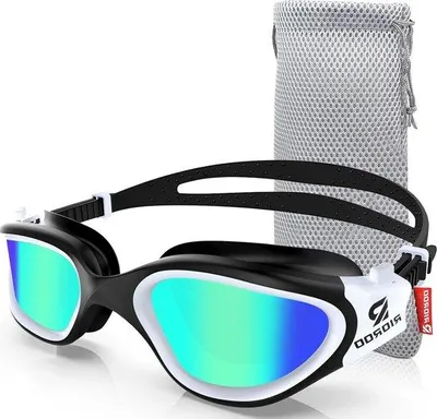 Produktbild von Famanu Schwimmbrille für Erwachsene - Gepolarisiert - Anti-Beschlag - Breites Sichtfeld - UV-Schutz