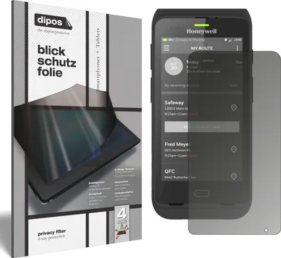 Produktbild von Blickschutzfolie für Honeywell CT40 matt Schutzfolie Folie Display Schutz dipos