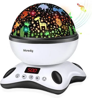 Produktbild von Nachtlampe Projektion mit Musik und 8 Lichtmodi für Kinder