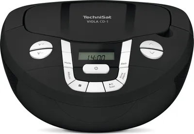 A black TechniSat Viola CD-1 boombox is shown against a white background.