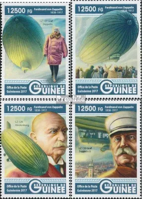 Produktbild von Briefmarken Guinea 2017 Mi 12336-12339 (kompl. Ausgabe) postfrisch Zeppelin