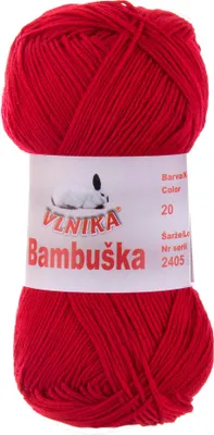 50g Häkelgarn Bambuska Sommergarn Strickgarn Baumwolle Viskose unifarben, 20 rot