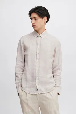 Produktbild von CASUAL FRIDAY CFAnton Herren Freizeithemd Hemd Basic Leinenhemd Button-Down-Kragen Regular Fit