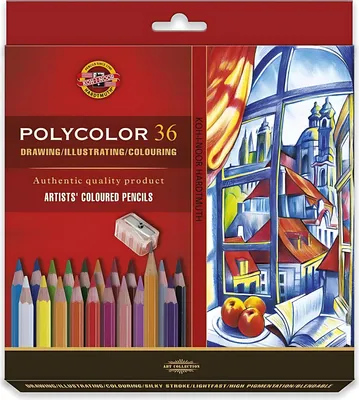 Produktbild von KOH Künstlerfarbstifte Polycolor 6er und 2 Graphitstifte