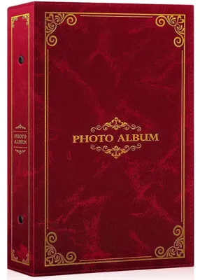 Zdjęcie produktu dla Album na zdjęcia 10x15 cm, 300 zdjęć, format poziomy, skóra ekologiczna, kolor czerwony