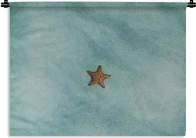 Produktbild von MuchoWow® Wandteppich Wandbehang Meer - Strand - Seestern 150x112 cm Tapisserie Dekoration Wandtuch - Wanddecke - Wandteppiche