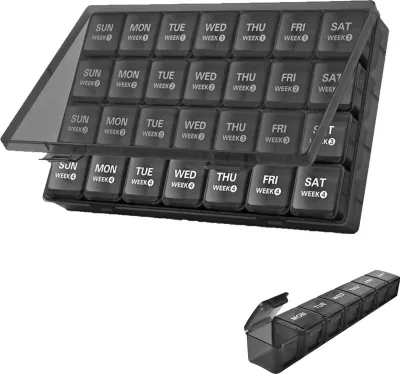 Zdjęcie produktu dla Organizer na tabletki XL na leki, witaminy, olej z wątroby dorsza