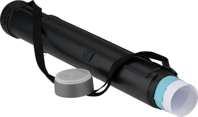 Zdjęcie produktu dla Rozwijana rolka na plakaty Relaxdays, 50–108 cm, średnica 8,5 cm, do transportu plakatów i afiszy, rolka na rysunki do formatu DIN A0, czarno-szara