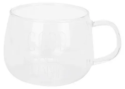 Produktbild von Kaffeetasse Transparent Borosilikatglas mit Griff für Heißgetränke