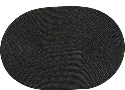 Produktbild von Tischset oval Polypro schwarz, 6 Stück. 2004-7