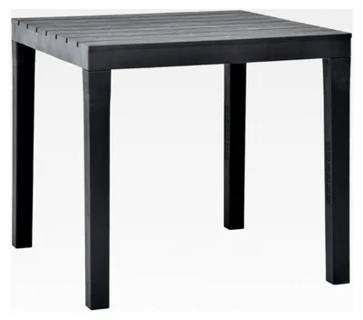 Produktbild von Gartentisch Terassentisch Esstisch Campingtisch Balkontisch Beistelltisch Gartenmöbel Tisch Anthrazit 78x78x72cm Kunststoff