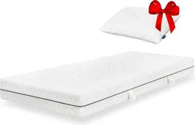 Produktbild von ESSENCE SLEEP - EASY Schaumstoff Matratze - 90 x 200 x 18 cm, H3, mit 1 Visco-Schaum Kopfkissen, ergonomischer Kern, atmungsaktiv & druckentlastend