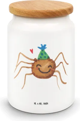 Produktbild von Mr. & Mrs. Panda zuckerdose Spinne Agathe Party - Weiß - Geschenk, Vorratsbehälter, Keksdose, Dose, Aufbewahrungsdose, Motivation, Glück, behälter, Selbstliebe, Wunder