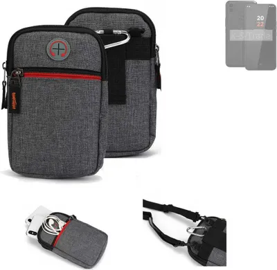 Produktbild von K-S-Trade Holster Gürteltasche kompatibel mit Volla Phone 22 Handy Tasche Schutz Hülle grau Zusatzfächer 1x
