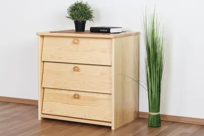 Produktbild von Schuhschrank Kiefer Vollholz massiv natur Junco 222 - Abmessung: 62 x 62 x 40 cm (H x B x T)