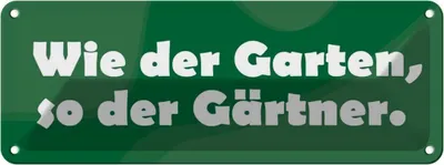 Produktbild von vianmo Blechschild 10x27 cm Wie der Garten, so Gärtner Geschenk