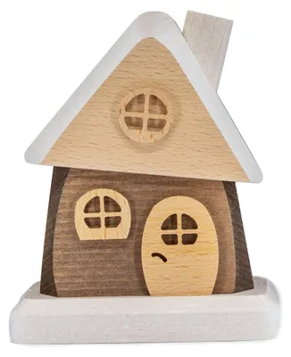 Produktbild von Holzwaren Egermann großes Räucherhaus - erzgebirgische Räucherdeko aus Holz - 15cm - 917 braun