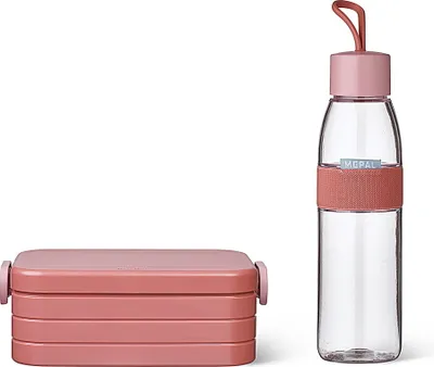 Produktbild von Mepal - Geschenk-Set für Unterwegs (Lunchbox Take a Break + Trinkflasche) - Vivid mauve