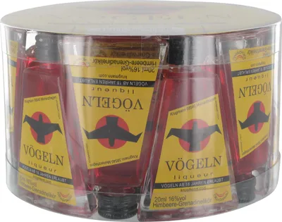 Produktbild von Krugmann Vögeln Likör Shot mit Himbeer Grenadine 2cl 20 Stück