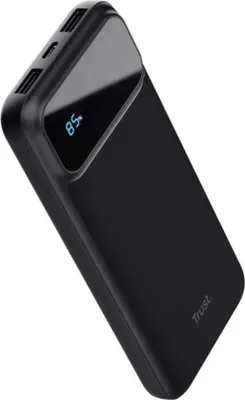 Produktbild von Trust 25882, 10000 mAh, Lithium-Ion (Li-Ion), Power Delivery 3.0, Programmable Power Supply (PPS), Quick Charge 3.0, 3,7 V, 20 W, Schwarz