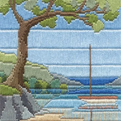 Produktbild von Auslaufmodell Bothy Threads Langstich-Set "Strandbucht ", 11x11cm, DWSLS2, Zählmuster