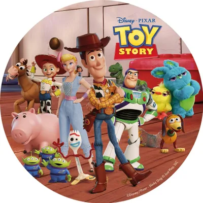 Produktbild von dekora - Toy Story Essbarer Tortenaufleger für Geburtstagstorte - Rund 20 cm