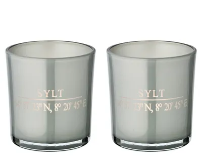 Produktbild von EDZARD Teelicht Sylt 2er Set H 8 cm