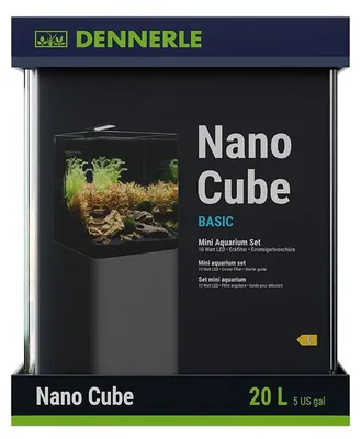 Produktbild von Dennerle Nano Cube Basic, 20 Liter - Mini Aquarium mit Abgerundeter Frontscheibe
