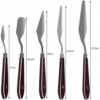 Produktbild von Malerspachtel Set 5-teilig für Ölfarben