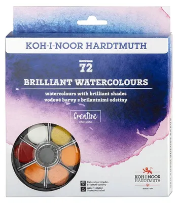 Produktbild von Farbkasten- 72er / 12 Etagen Brilliant Wasserfarben / Kunststoffkasten