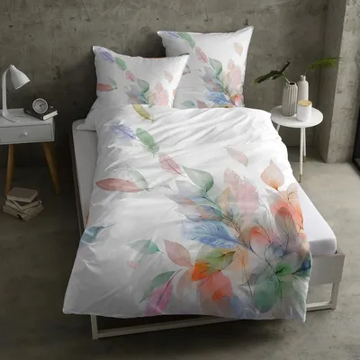 Produktbild von Traumschlaf Mako Satin Bettwäsche Ephemere multi 135x200 cm + 80x80 cm