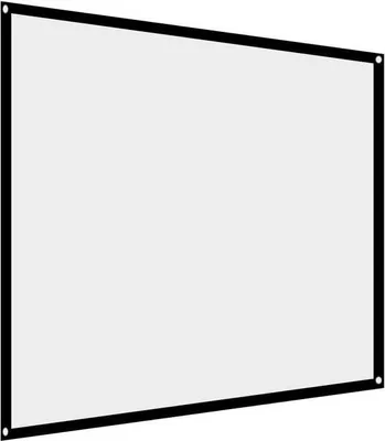 Image de Rideau de projection portable, pliable et infroissable - robuste et durable - Blanc - 60 pouces - 4:3 - Cinéma en plein air