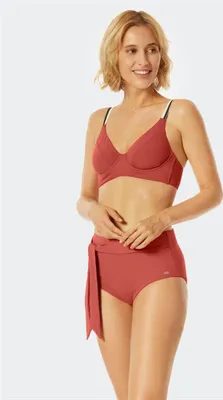 Produktbild von Schiesser Damen Bügel-Bikini-Top Aqua Californian Dream - whisky - Größe XS