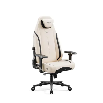 Produktbild von Diablo X.Eye Prime Gaming Stuhl mit Kühlfunktion Bürostuhl Schreibtischstuhl, Belastbar bis 140 kg, Größe Normal, Farbe Beige