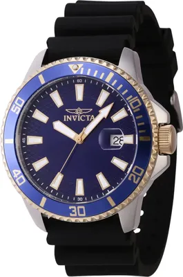 Obrázek produktu pro Invicta Pro Diver 46133 - Pánské Náramkové Hondiky - Quartzové - Nerezová ocel s modrým ciferníkem - 45mm