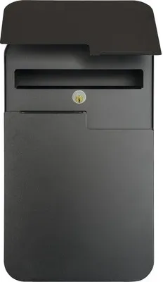 Image de MEFA Briefkasten Retro 620 schwarz, Postkasten + Schloss, 539x322x132 mm 620100M