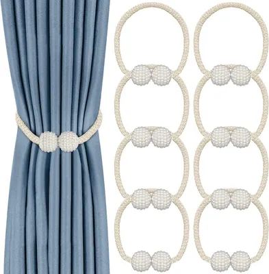 Produktbild von Magnetischer,Gardine,Raffhalter,,,Baumwolle,Geflochten,Vorhang,Raffhalter,Dekorative,Gardinenklammer,Vorhangschnalle,Vorhang,Clips,Seil,für,Haus,Büro,Cafe,Dekoration