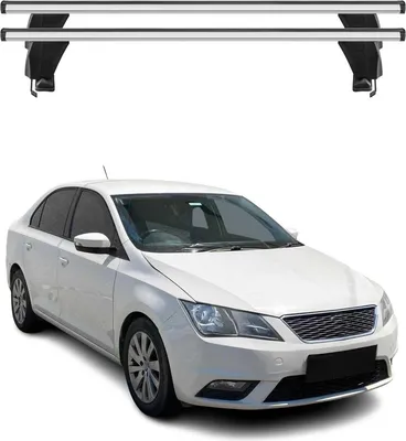 Image de Menabo Barres de toit Transversales pour Seat Toledo 2011-2019 Alu Gris 2x ABE