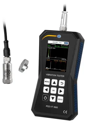 Produktbild von PCE Instruments PCE-VT 3900 Schwingungsmesser 0,0 ... 399,9 m/s² | automatische ISO 10816-3 Bewertung | Datenlogger