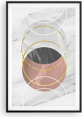 Produktbild von Gerahmtes Poster - Schwarzer Rahmen - Abstraktion Formen Stück - 61x91,5 cm - Wand Bild - Wanddeko - Wandbilder - Kunstposter - Wandposter - Bilderrahmen - Bilder - Kunstdruck - P2BPA61x91-4935