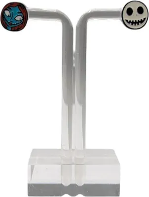 Produktbild von Halloween Ohrstecker im Zombie Design in weiß schwarz rot blau