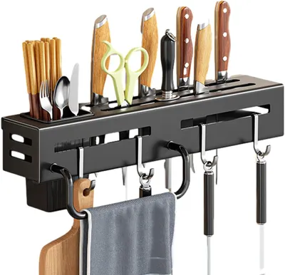 Immagine prodotto di Scaffali stretti in legno, 4 ripiani, scaffale da cucina, 50x110x20 cm, marrone e nero