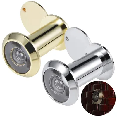 Imagen del producto de Mirilla de 16 mm, gran angular de 200°, 2 unidades, para puertas de 40-65 mm de grosor, con protección de la visión