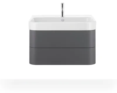 Immagine prodotto di Duravit lavabo pour meuble Happy D.2 80cm avec trop-plein, avec plage pour robinetterie, 1 trou pour robinetterie, 2318800000, 2318800000